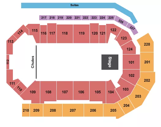 seating chart for Enmarket Arena - Rodeo - eventticketscenter.com