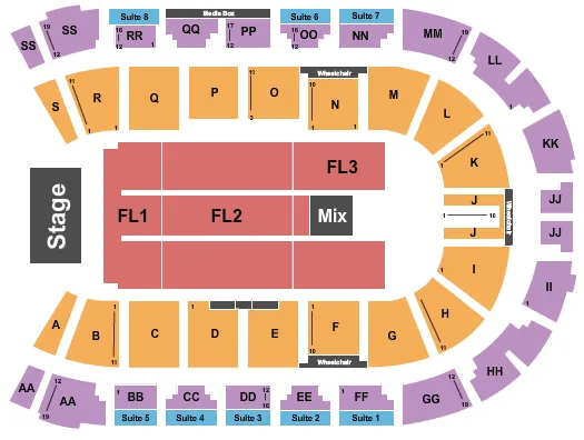 seating chart for VisitLethbridge.com Arena - Endstage - eventticketscenter.com