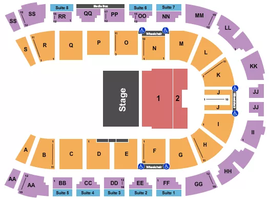 seating chart for Enmax Centre - High Valley - eventticketscenter.com
