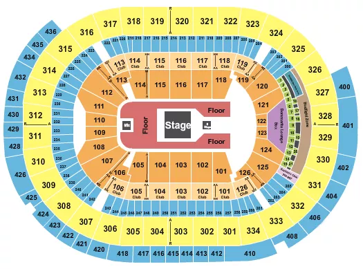 seating chart for Enterprise Center - Center Stage w/B stage - eventticketscenter.com