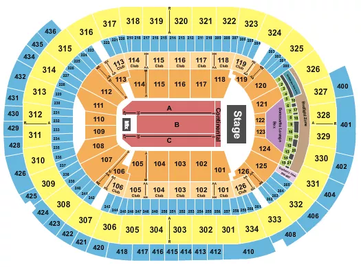 seating chart for Enterprise Center - Endstage 4 - eventticketscenter.com