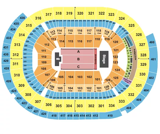 seating chart for Enterprise Center - Endstage Cont. 2 - eventticketscenter.com
