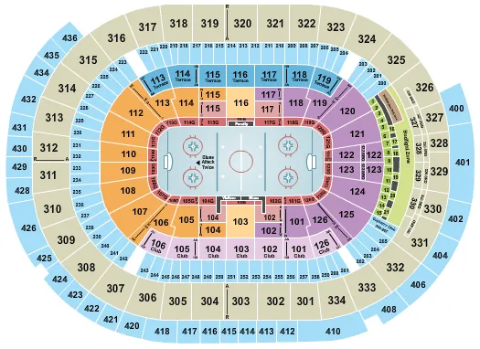 seating chart for Enterprise Center - Hockey - eventticketscenter.com