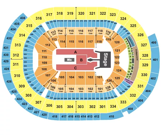 seating chart for Enterprise Center - Tim McGraw - eventticketscenter.com