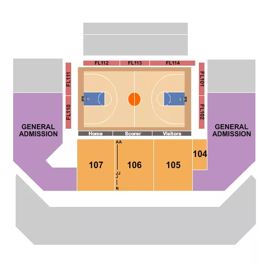 seating chart for CareFirst Arena - Basketball - CAA Women - eventticketscenter.com