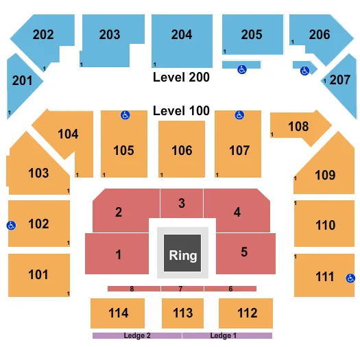 seating chart for Entertainment & Sports Arena - Boxing - eventticketscenter.com