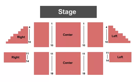 seating chart for Erie H. Meyer Civic Center - End Stage 2 - eventticketscenter.com