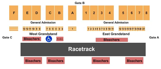 seating chart for Erie County Fairgrounds in Hamburg - Demolition Derby - eventticketscenter.com