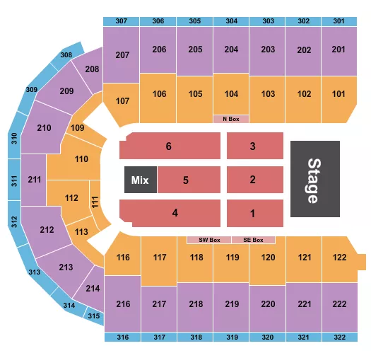 seating chart for Erie Insurance Arena - Endstage 4 - eventticketscenter.com