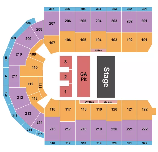 seating chart for Erie Insurance Arena - Half House GA Pit - eventticketscenter.com