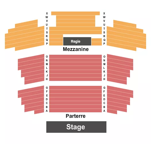 seating chart for Espace Theatre - Endstage - eventticketscenter.com