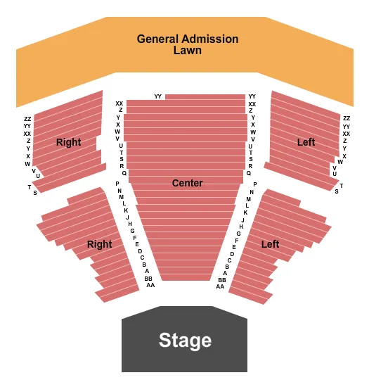 seating chart for Evans Amphitheatre At Cain Park - End Stage - eventticketscenter.com