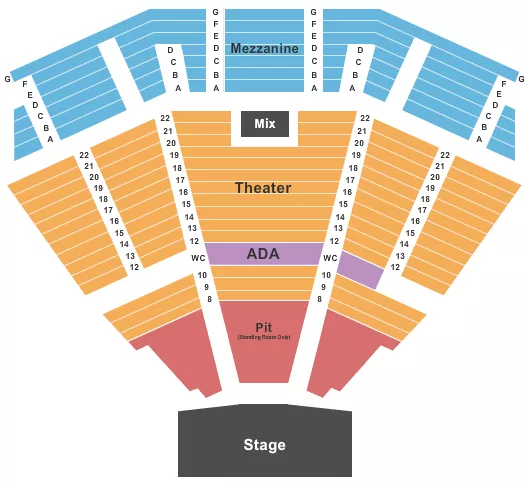 seating chart for Event Centre At Club Regent Casino - Endstage GA Pit 2 - eventticketscenter.com