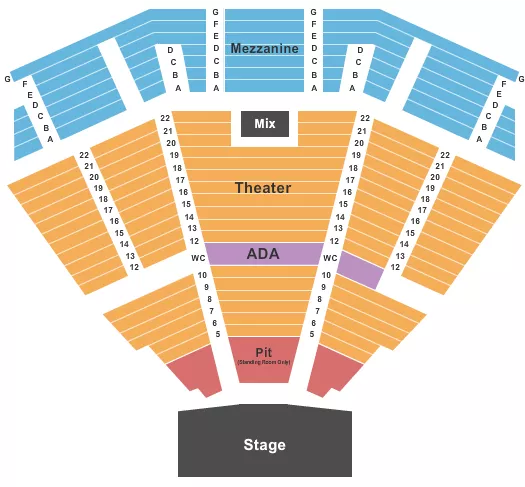 seating chart for Event Centre At Club Regent Casino - Endstage GA Pit - eventticketscenter.com