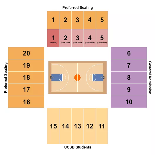 Basketball - Mens Seating Map