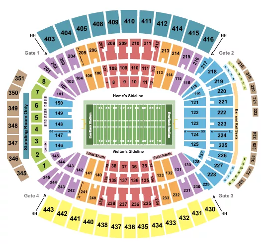 seating chart for EverBank Stadium - Football - eventticketscenter.com