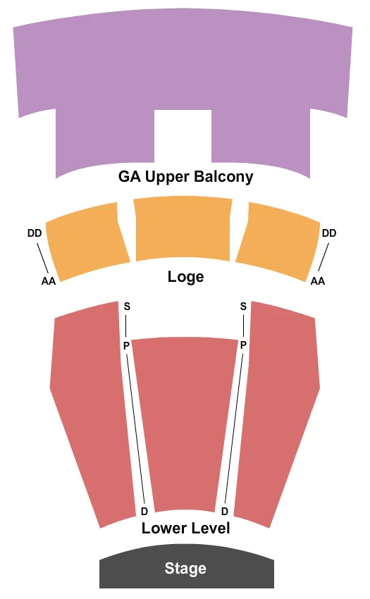 seating chart for Everett Theatre - Endstage GA Balcony - eventticketscenter.com