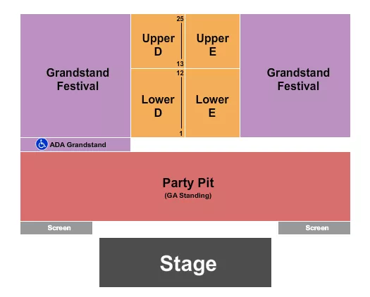 seating chart for Evergreen State Fair - Endstage GA Pit - eventticketscenter.com