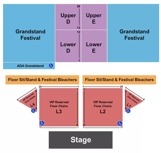 seating chart for Evergreen State Fair - Endstage VIP Reserved 2 - eventticketscenter.com