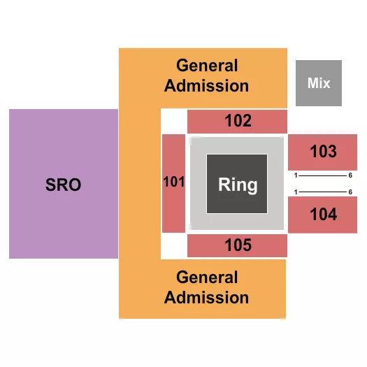 seating chart for Exhibit Hall At Donald L. Tucker Civic Center - WWE NXT Live - eventticketscenter.com