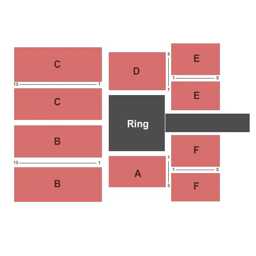 seating chart for Exhibit Hall at Old National Events Plaza - WWE - eventticketscenter.com