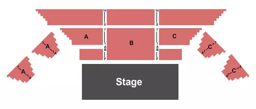 seating chart for Exhibit Hall at Marin Center - End Stage - eventticketscenter.com