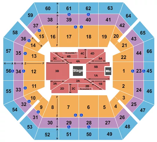 seating chart for ExtraMile Arena - Center Stage 2 - eventticketscenter.com