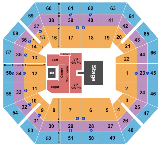 seating chart for ExtraMile Arena - Cody Johnson - eventticketscenter.com