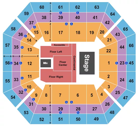 seating chart for ExtraMile Arena - End Stage - eventticketscenter.com