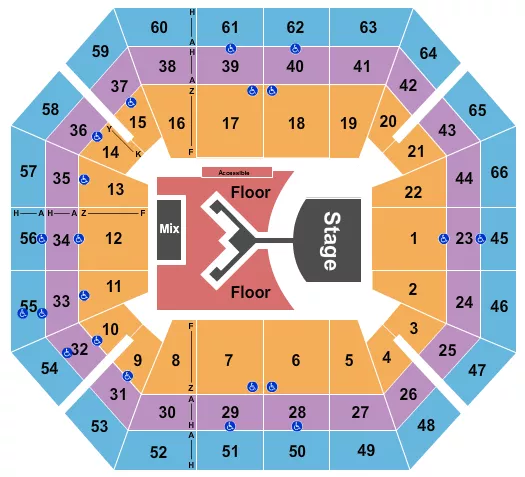 seating chart for ExtraMile Arena - Shinedown - eventticketscenter.com