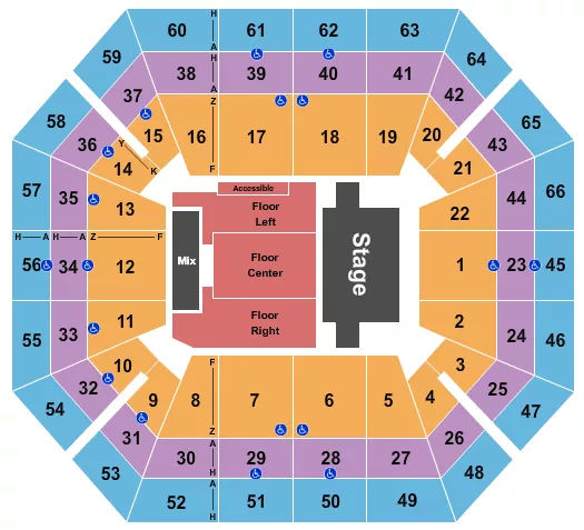 seating chart for ExtraMile Arena - TSO - eventticketscenter.com