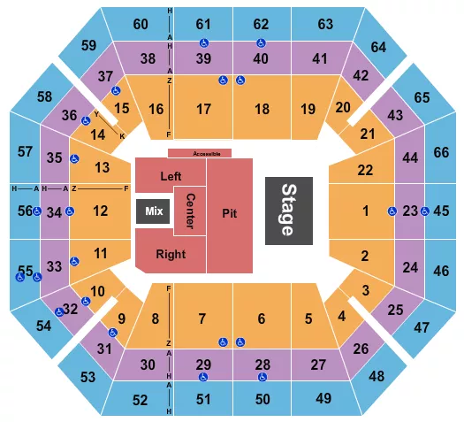seating chart for ExtraMile Arena - Zach Top - eventticketscenter.com