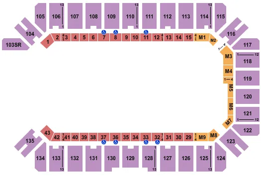 seating chart for Extraco Events Center - Rodeo - eventticketscenter.com