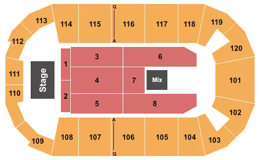 seating chart for F&M Bank Arena - Bert Kreischer - eventticketscenter.com