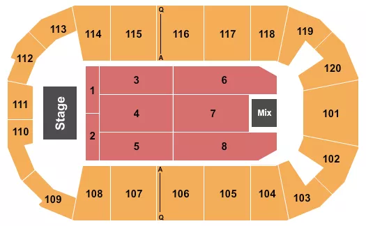 seating chart for F&M Bank Arena - Bert Kreischer - eventticketscenter.com