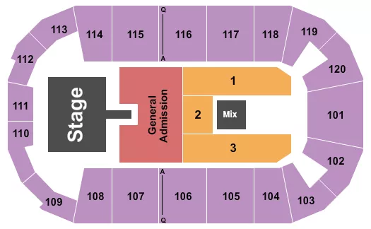seating chart for F&M Bank Arena - Brantley Gilbert - eventticketscenter.com
