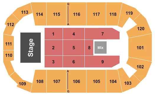 seating chart for F&M Bank Arena - Dwight Yoakam - eventticketscenter.com