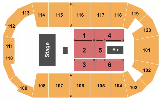 seating chart for F&M Bank Arena - Price Is Right - eventticketscenter.com