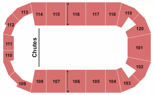 seating chart for F&M Bank Arena - Rodeo - eventticketscenter.com
