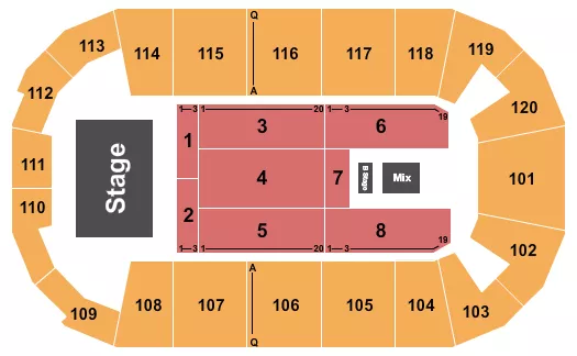 seating chart for F&M Bank Arena - Sugarland - eventticketscenter.com