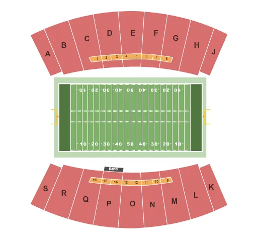 seating chart for Ken Riley Field at Bragg Memorial Stadium - Football 2 - eventticketscenter.com