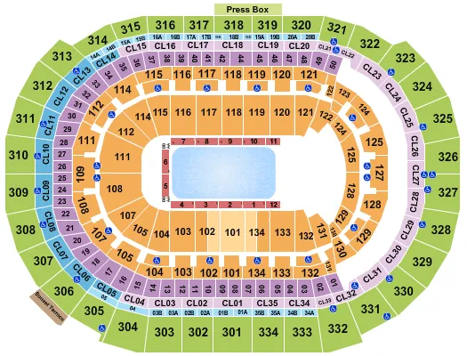 seating chart for Amerant Bank Arena - Disney On Ice 2 - eventticketscenter.com