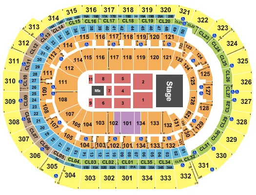 seating chart for Amerant Bank Arena - Luis Miguel 2023 - eventticketscenter.com
