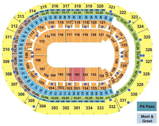 seating chart for Amerant Bank Arena - Monster Jam - eventticketscenter.com