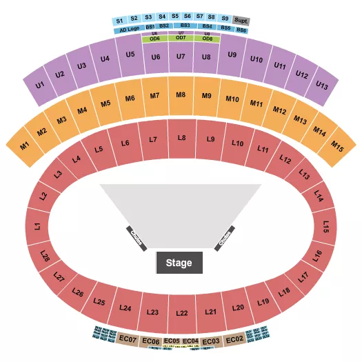 seating chart for Falcon Stadium - PBR - eventticketscenter.com