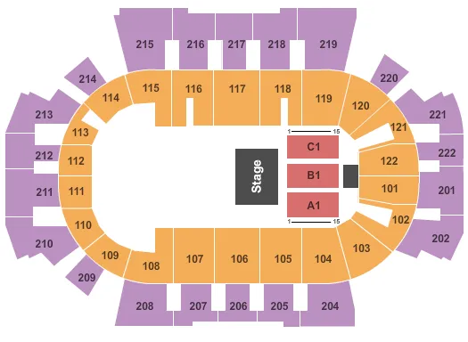 seating chart for Family Arena - Family Feud - eventticketscenter.com