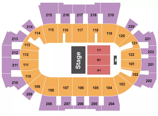 seating chart for Family Arena - Half House Reserved - eventticketscenter.com