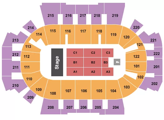 seating chart for Family Arena - Endstage 4 - eventticketscenter.com