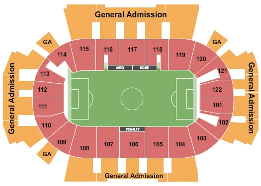 seating chart for Family Arena - Soccer 2 - eventticketscenter.com