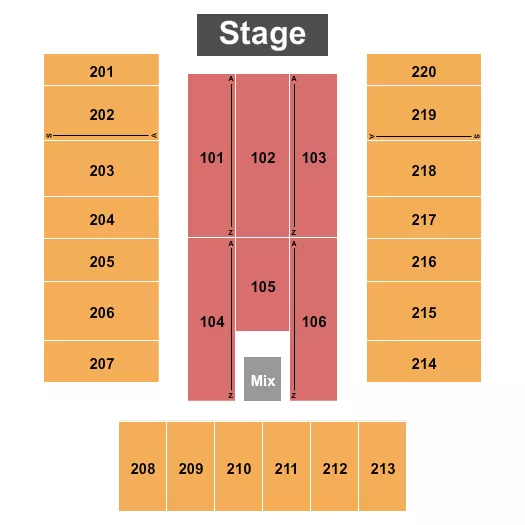 seating chart for Fantasy Springs Resort & Casino - Endstage 4 - eventticketscenter.com